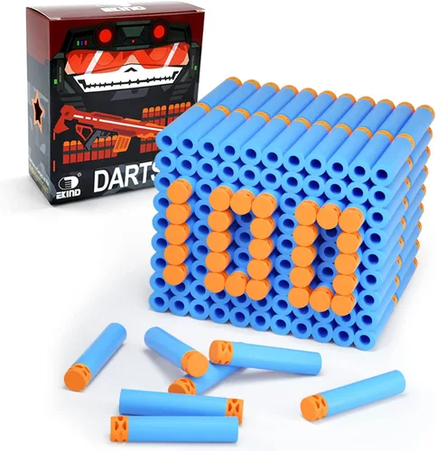 Vista 11 de EKIND 100 piezas de 2,83 pulgadas diseño hueco TPR dardos de cabeza suave rellenos de espuma tipo bala para armas Nerf N-strike Elite, 100, Blanco
