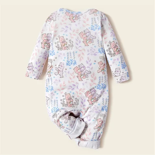 Vista 3 de AdoraCute by PatPat Care Bears - Conjunto de 3 mamelucos de manga larga de algodón unisex para bebé