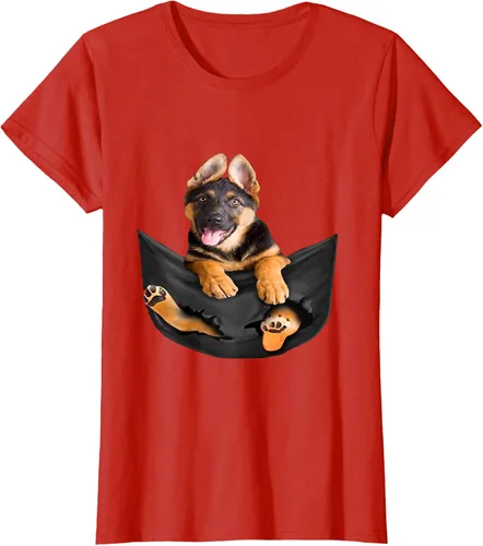 Vista 99 de Dog Lovers Gifts - Camiseta divertida con cara de perro con bolsillo, Negro, S