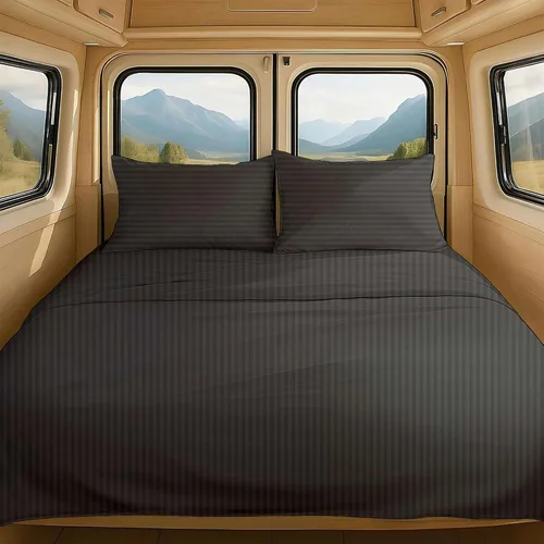 Vista 50 de NON Sticky cotton Juego de sábanas cortas de algodón egipcio de alta calidad para caravana, 4 piezas, bolsillo profundo de 12 pulgadas, suave, fácil