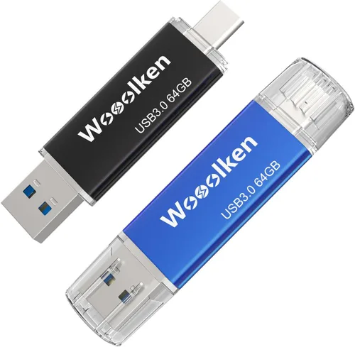 Vista 15 de Unidad flash USB C de 8 GB, paquete de 10 unidades flash Wooolken tipo C + USB 2.0 Thumb Drive OTG Memory Stick compatible con iPhone 16/15