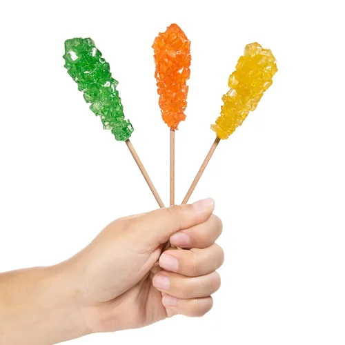 Vista 2 de Candy Envy - 18 ct Citrus Cafe Sugar Sticks Rock Candy - Envuelto indiv. - Limón, Lima, Naranja