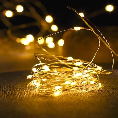 Vista 3 de Fantasee Luces de Cadena de Alambre de Cobre USB Alimentadas Luces de Hadas LED 8 Modos con Temporizador Control Remoto para Hogar Dormitorio Fiesta