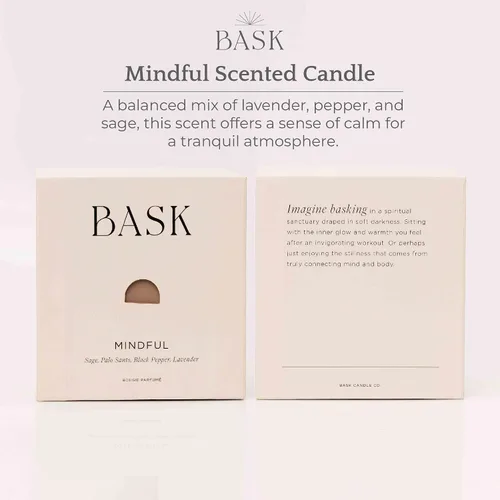 Vista 7 de Bask - Velas relajantes para el hogar - Velas perfumadas - Velas de invierno - Regalos para mujeres y hombres - Fragancia: consciente