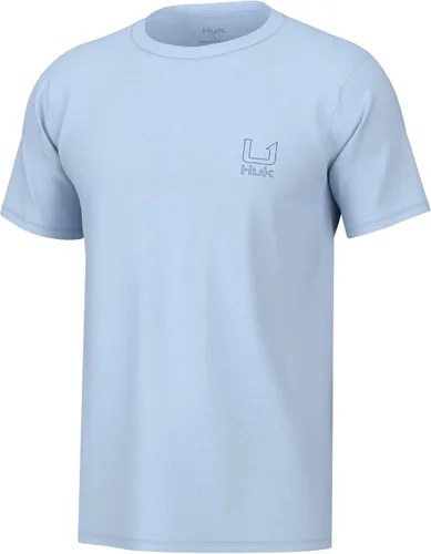 Vista 70 de HUK Mens Fishing Graphic Tee, Performance Short Sleeve, Quick-Dry Bass Bones - Búho nocturno