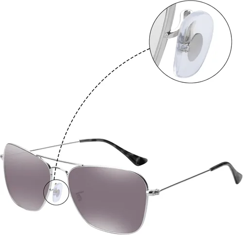 Vista 4 de DROGO 3 pares de almohadillas de nariz de repuesto de silicona suave transparente para gafas RayBan