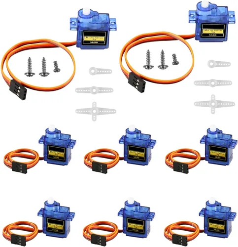 Vista 11 de 2 unids SG90 Micro Servo Motor SG90 9G Gear Motor Control para Arduino Raspberry Pi RC Car Toy Robot Helicóptero Avión Controles Coche Barco DIY