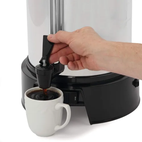 Vista 4 de West Bend Urna de café comercial de aluminio altamente pulido con control automático de temperatura, gran capacidad con preparación rápida y fácil