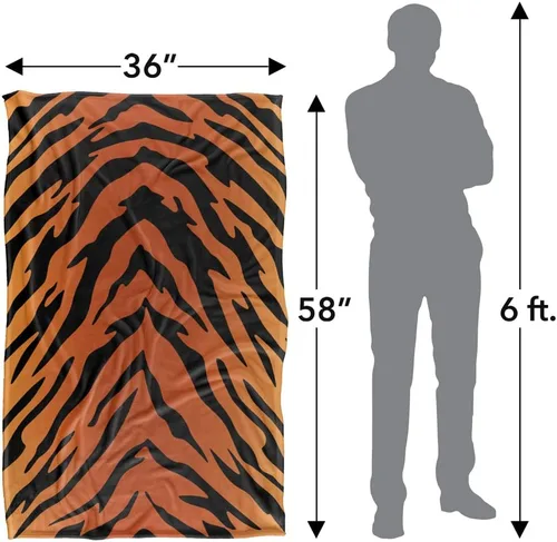 Vista 5 de LOGOVISION Tiger Print Silky Touch Super Soft Throw Blanket 36" x 58