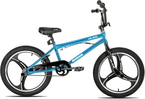 Vista 8 de Hiland - Bicicleta BMX de 20 pulgadas para niños y niñas de 5 a 12 años, giro de 360 grados, 4 clavijas, bicicleta BMX de una velocidad para niños