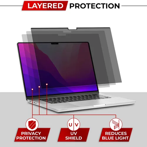 Vista 7 de SightPro Protector de Pantalla Magnético de Privacidad para MacBook Pro de 13 Pulgadas (2016, 2017, 2018, 2019, 2020, 2021, 2022, M1, M2) Filtro