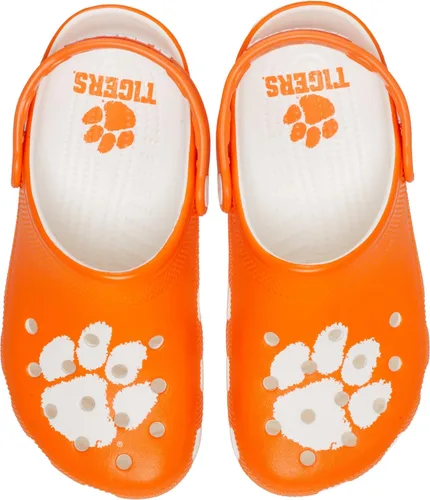 Vista 4 de Crocs Zuecos universitarios clásicos unisex para adultos, regalos de Clemson, Tigres de Clemson, regalos de fútbol, Clemson, 9 hombres/11 mujeres