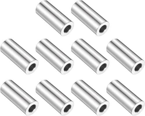 Vista 89 de uxcell 10 piezas de espaciador de acero inoxidable de 3/8" de diámetro interno x 3/4" de diámetro exterior x 1" de longitud, espaciador de rosca
