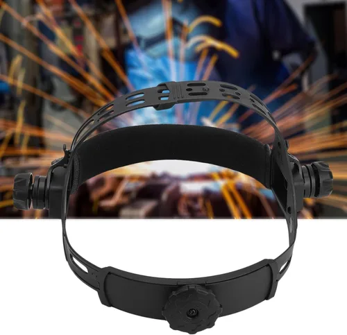 Vista 3 de Casco de repuesto para cascos de soldadura de oscurecimiento automático, diadema de ABS ajustable con acolchado cómodo, ajuste universal para Negro