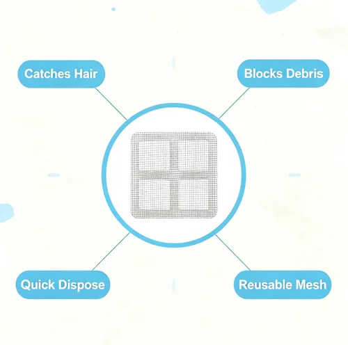 Vista 4 de 30pcs Disposable Shower Drain Hair Catcher Mesh Stickers