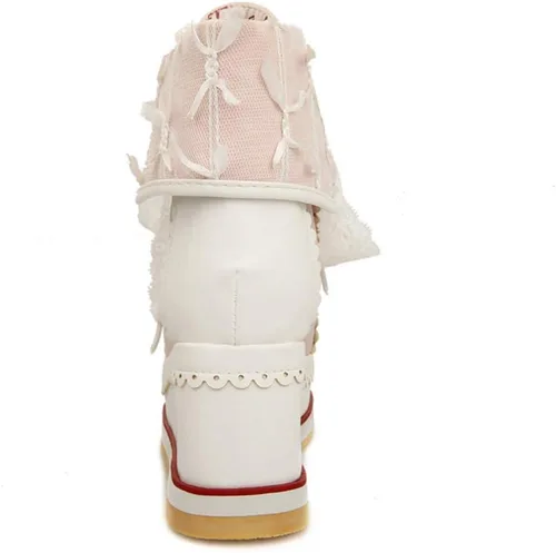 Vista 5 de HILIB - Botas Lolita para mujer, botas con plataforma para cosplay