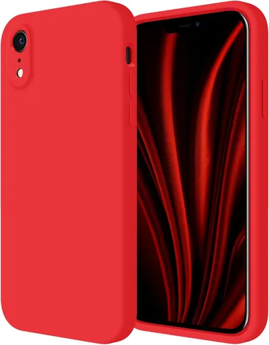 Vista 11 de FireNova Funda diseñada para iPhone XR, de silicona mejorada [borde recto] y [protección de cámara] con forro de microfibra suave antiarañazos, 6.1