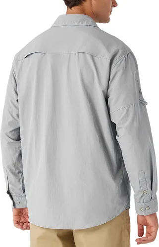 Vista 21 de NAVISKIN Camisas de pesca con protección solar UPF 50+ de manga larga para hombre, PFG para senderismo, viajes, campamento