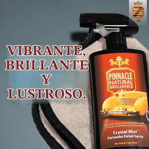 Vista 3 de Pinnacle Natural Brilliance Crystal Mist - Spray para detalles Fórmula a base de cera de carnauba para brillo y protección Extiende el brillo