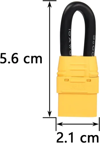 Vista 4 de CERRXIAN XT90 Conector de cortocircuito hembra, conector de bucle de enchufe, doble circuito a circuito único para batería RC Lipo FPV (paquete de 2)