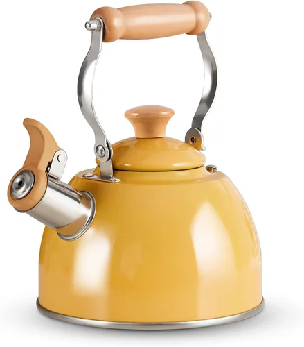 Vista 43 de ROCKURWOK - Tetera de estufa, tetera con mango ergonómico de tacto frío, tetera de acero inoxidable de grado alimenticio, tetera de estufa, tetera