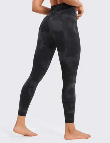 Vista 41 de CRZ YOGA Leggings de entrenamiento para mujer con sensación de desnudez cepillada de 25 pulgadas, pantalones de yoga de compresión de cintura alta