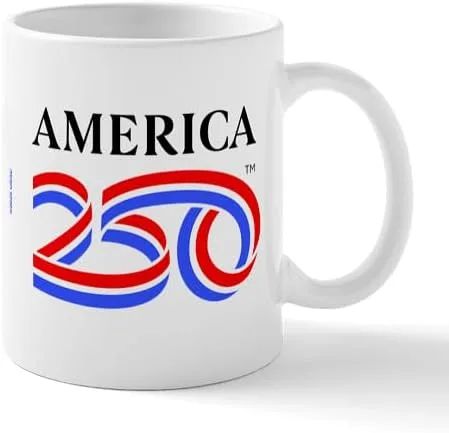 Vista 5 de CafePress America250: Taza de café de cerámica negra con logotipo vertical de 11 oz (11.0 fl oz)