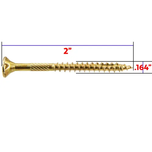 Vista 104 de 8 x 1 revestimiento exterior recubierto de bronce, tornillo de madera multiusos compatible con ACQ, cabeza plana Torx/Star Drive de 1 libra, 288