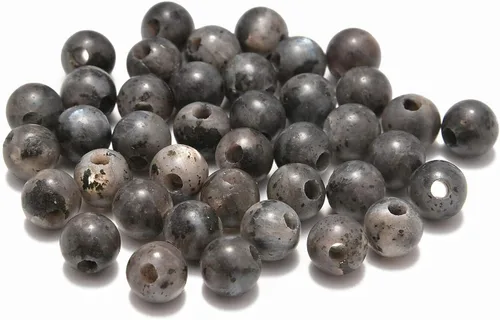 Vista 6 de AD Beads Cuentas de gema natural de 8 mm redondas sueltas con gran agujero de 2,5 mm, 40 piezas (turquesa africana)