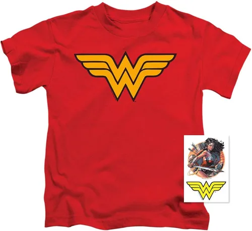 Vista 2 de Popfunk Juvenile Wonder Woman Logo T Shirt & Stickers