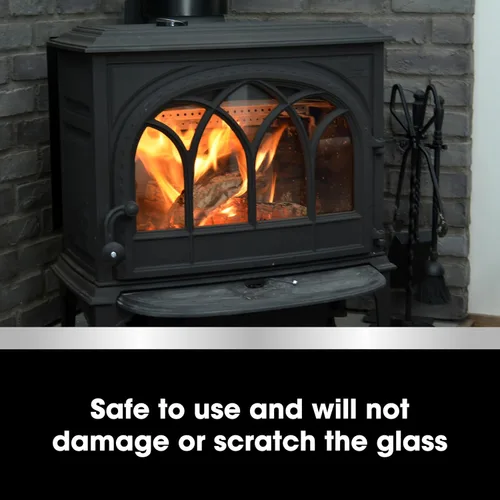 Vista 6 de Furniture Clinic Limpiador de Cristal y Metal para Estufa - Para Puertas de Vidrio de Quemador de Troncos y Chimenea - Elimina Hollín, Suciedad