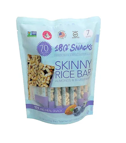Vista 2 de 180 Snacks Barra de arroz delgada con sal del Himalaya 2, paquete variado de 14 barras en total