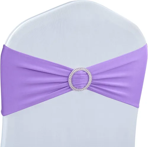 Vista 10 de Babenest Fajas de elastano con lazos para silla, 30 piezas, banda elástica premium para cubrir sillas con hebilla deslizante, lazos elásticos Champán