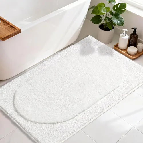 Vista 10 de DEXDE - Alfombra antideslizante para baño, ducha, 24 x 16 pulgadas, color beige