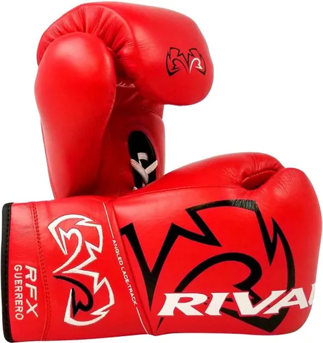 Vista 6 de Guantes de boxeo RIVAL RFX-Guerrero Pro Fight, HDEF Hard, cierre con cordones, sensación más rígida y firme, aprobado para competición