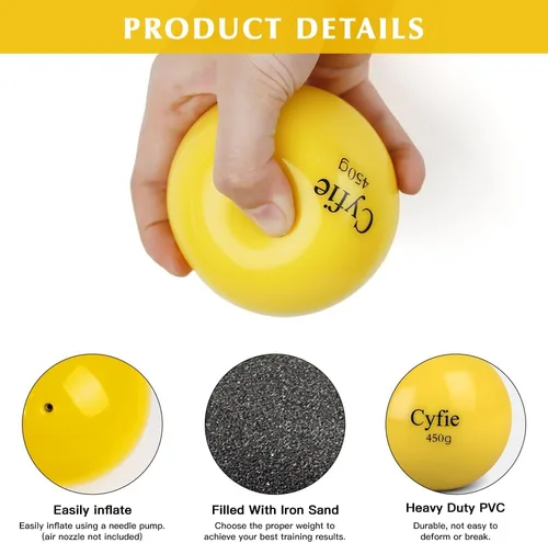 Vista 4 de Cyfie Heavy Weighted Baseball/Softball for Hitting, Heavy Balls for Hitting, Batting Training, Pitching Practice and Throwing(6 Pack)