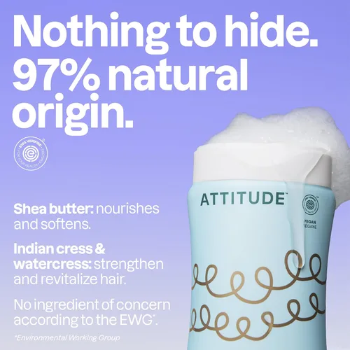 Vista 4 de Paquete de champú y acondicionador ATTITUDE para el cabello, verificado por EWG, ingredientes a base de plantas y minerales, productos veganos