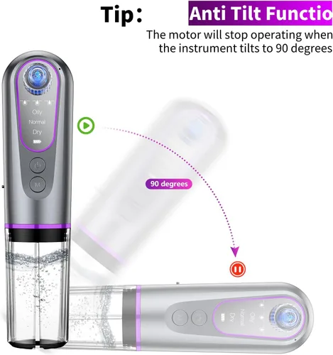 Vista 7 de Removedor de puntos negros, aspirador de poros de succión hidráulica, limpiador de poros hidratante, extractor de espinillas con cable de carga USB