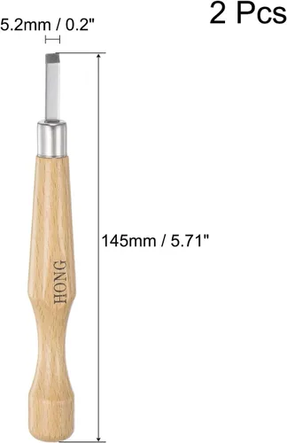 Vista 2 de uxcell Cuchillo de tallado de madera, cinceles, 0.205 in 50# acero al carbono medio plano esculpir Graver para bricolaje, manualidades, escultura