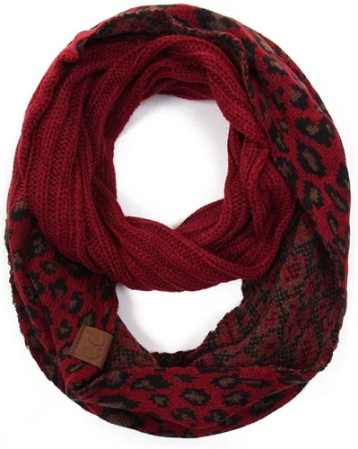 Vista 5 de ScarvesMe Juego de 3 bufandas y guantes de leopardo para mujer