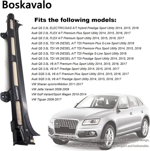 Vista 2 de Parasol Cortina Cubierta de Sombra para Techo Solar Panorámico para VW Jetta Golf Tiguan Audi Q5 1K9877307B (Beige, 1)