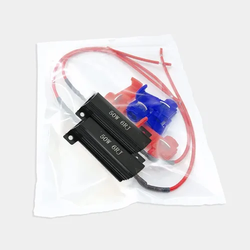 Vista 4 de 2 resistencias de carga de 50 W y 6 ohmios para bombilla LED Fix Fast Hyper Flash Turn Signal Blink Código de error (negro)