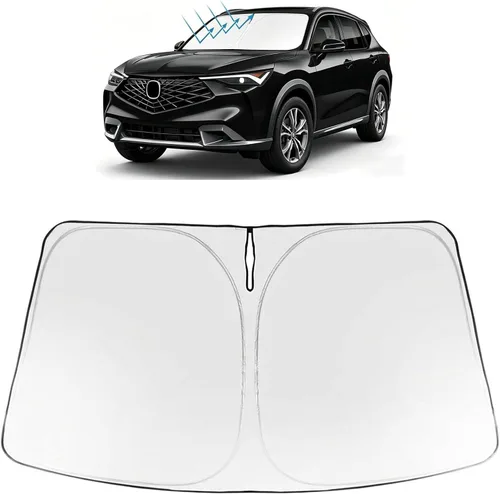 Vista 206 de Proadsy Parasol para parabrisas Rivian R1S 2022-2025 2026 de 4 capas plegable, protector de parasol frontal que bloquea los rayos UV, mantiene
