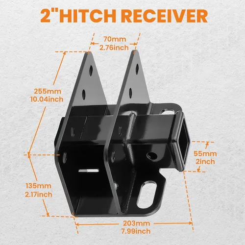 Vista 4 de maXpeedingrods Enganche receptor de 2 pulgadas Clase III para Ford Bronco 4WD 2/4 puertas 2/4 puerta trasera parachoques remolque receptor