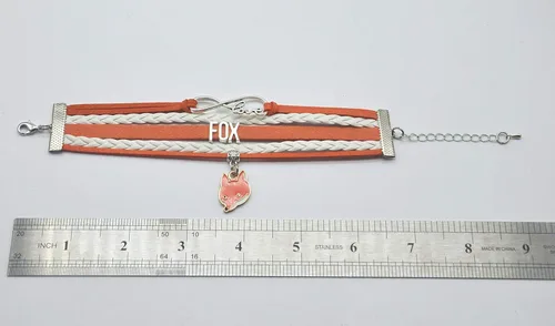 Vista 3 de HCChanshi Pulsera de zorro Regalos de zorro infinito de amor, pulsera de zorro para niñas, mujeres, hombres, regalos de San Valentín, regalos