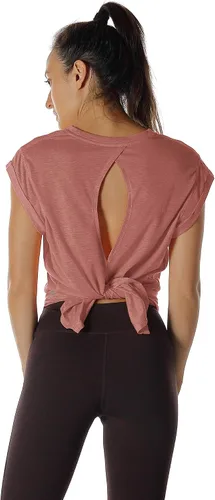 Vista 6 de icyzone - Camisetas de entrenamiento con espalda abierta, para yoga