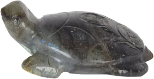 Vista 4 de GEMHUB Tortuga arco iris de labradorita aproximadamente 397.00 Ct talla suerte suerte curación estatua DE-261