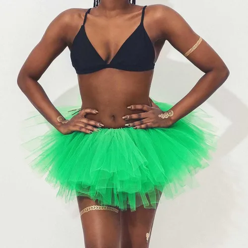 Vista 3 de Kakaco Faldas de tutú de tul en capas, tutú de baile, tutú de princesa, disfraz de tutú para mujeres y niñas, 66 Short