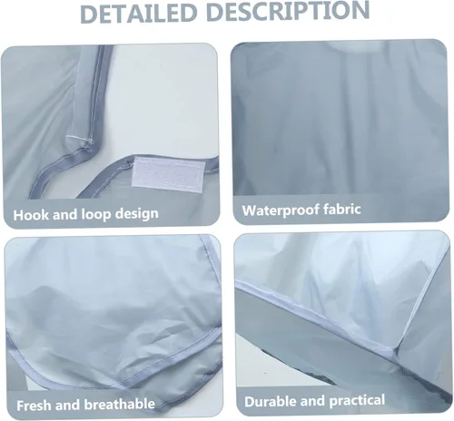 Vista 3 de Chal de peluquería multiusos para vestido peluquero portátil delantal Capas de afeitar peluquería salón plegable gris capa plegable peinado corte
