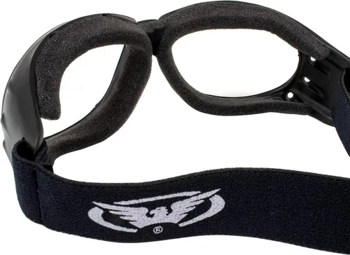 Vista 5 de Global Vision Eliminator Gafas Acolchadas para Motocicleta de Dirt Bike para Hombres y Mujeres (Marco Negro/Lente Ahumado)